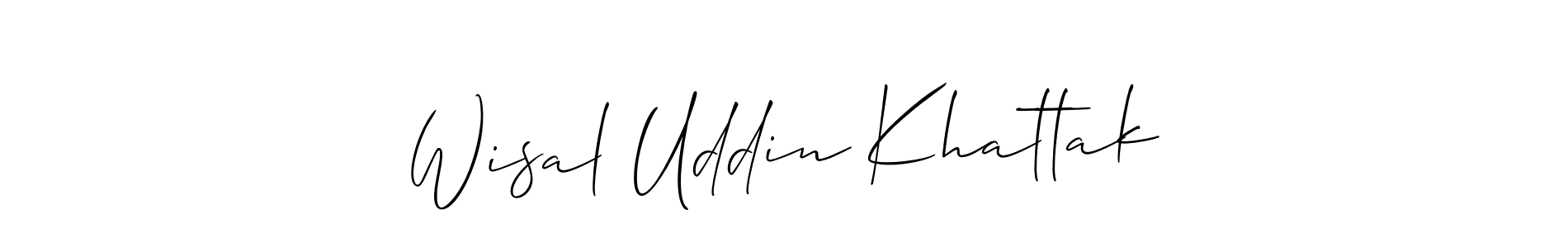 Use a signature maker to create a handwritten signature online. With this signature software, you can design (Allison_Script) your own signature for name Wisal Uddin Khattak. Wisal Uddin Khattak signature style 2 images and pictures png