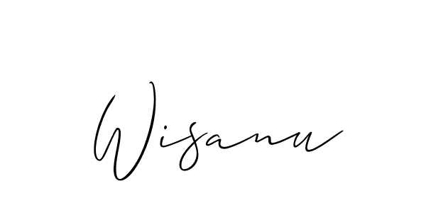 if you are searching for the best signature style for your name Wisanu. so please give up your signature search. here we have designed multiple signature styles  using Allison_Script. Wisanu signature style 2 images and pictures png