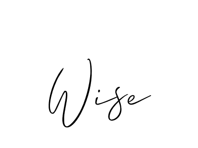 Design your own signature with our free online signature maker. With this signature software, you can create a handwritten (Allison_Script) signature for name Wise. Wise signature style 2 images and pictures png