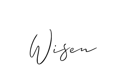 Best and Professional Signature Style for Wisen. Allison_Script Best Signature Style Collection. Wisen signature style 2 images and pictures png