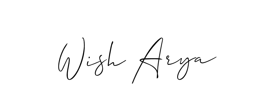 You should practise on your own different ways (Allison_Script) to write your name (Wish Arya) in signature. don't let someone else do it for you. Wish Arya signature style 2 images and pictures png