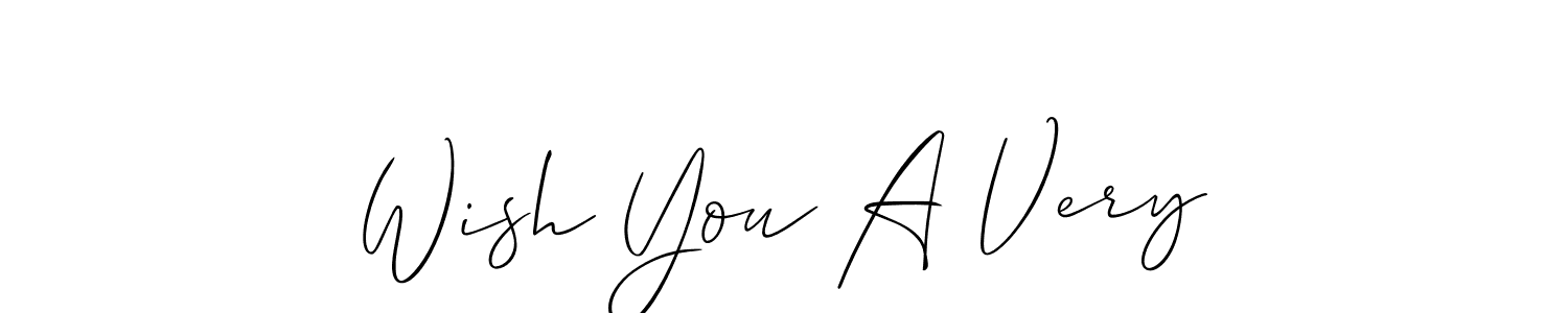 Make a beautiful signature design for name Wish You A Very. With this signature (Allison_Script) style, you can create a handwritten signature for free. Wish You A Very signature style 2 images and pictures png