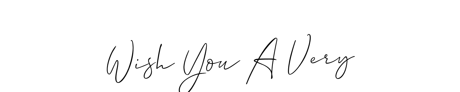 Make a beautiful signature design for name Wish You A Very. With this signature (Allison_Script) style, you can create a handwritten signature for free. Wish You A Very signature style 2 images and pictures png