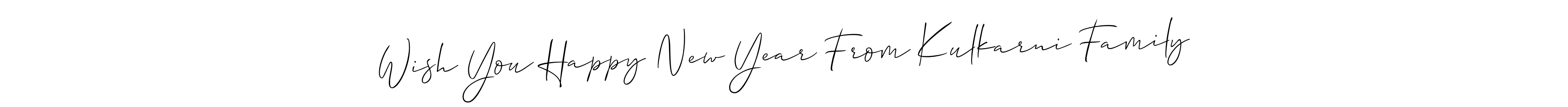 How to Draw Wish You Happy New Year From Kulkarni Family signature style? Allison_Script is a latest design signature styles for name Wish You Happy New Year From Kulkarni Family. Wish You Happy New Year From Kulkarni Family signature style 2 images and pictures png