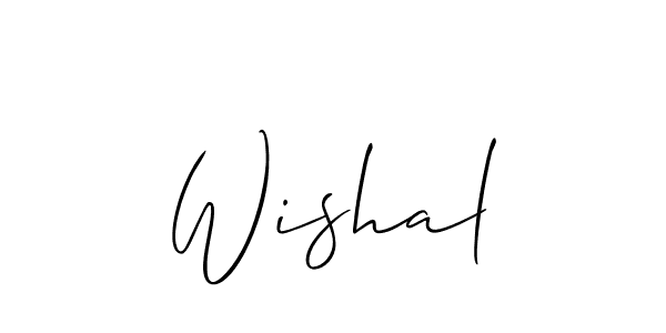 How to make Wishal name signature. Use Allison_Script style for creating short signs online. This is the latest handwritten sign. Wishal signature style 2 images and pictures png