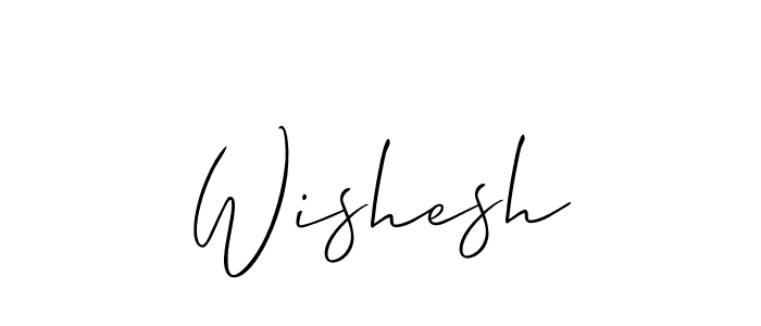 Design your own signature with our free online signature maker. With this signature software, you can create a handwritten (Allison_Script) signature for name Wishesh. Wishesh signature style 2 images and pictures png