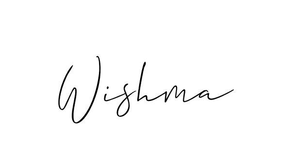 Use a signature maker to create a handwritten signature online. With this signature software, you can design (Allison_Script) your own signature for name Wishma. Wishma signature style 2 images and pictures png