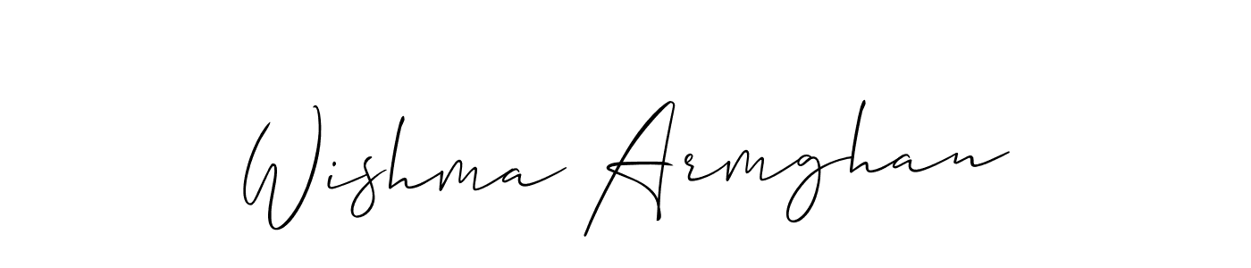 Wishma Armghan stylish signature style. Best Handwritten Sign (Allison_Script) for my name. Handwritten Signature Collection Ideas for my name Wishma Armghan. Wishma Armghan signature style 2 images and pictures png