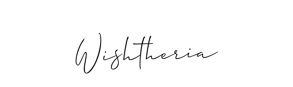 Design your own signature with our free online signature maker. With this signature software, you can create a handwritten (Allison_Script) signature for name Wishtheria. Wishtheria signature style 2 images and pictures png