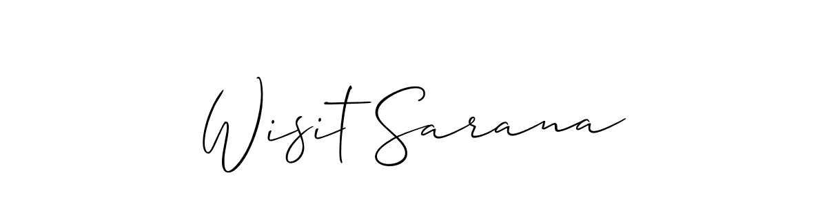 How to make Wisit Sarana name signature. Use Allison_Script style for creating short signs online. This is the latest handwritten sign. Wisit Sarana signature style 2 images and pictures png