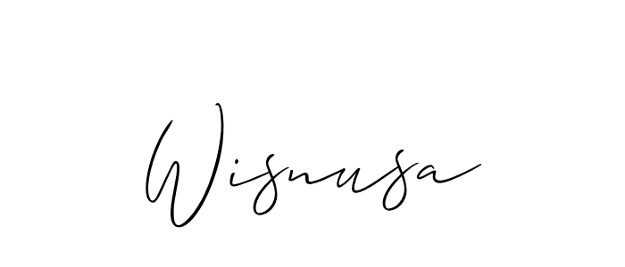 The best way (Allison_Script) to make a short signature is to pick only two or three words in your name. The name Wisnusa include a total of six letters. For converting this name. Wisnusa signature style 2 images and pictures png