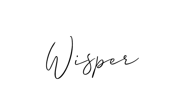 It looks lik you need a new signature style for name Wisper. Design unique handwritten (Allison_Script) signature with our free signature maker in just a few clicks. Wisper signature style 2 images and pictures png