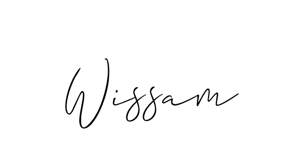 Also we have Wissam name is the best signature style. Create professional handwritten signature collection using Allison_Script autograph style. Wissam signature style 2 images and pictures png