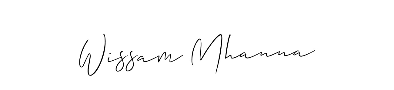 Use a signature maker to create a handwritten signature online. With this signature software, you can design (Allison_Script) your own signature for name Wissam Mhanna. Wissam Mhanna signature style 2 images and pictures png