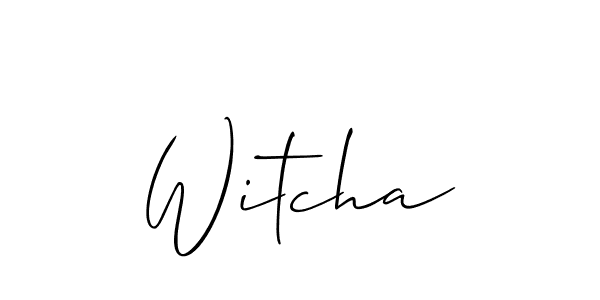 Also You can easily find your signature by using the search form. We will create Witcha name handwritten signature images for you free of cost using Allison_Script sign style. Witcha signature style 2 images and pictures png