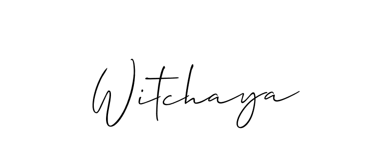 It looks lik you need a new signature style for name Witchaya. Design unique handwritten (Allison_Script) signature with our free signature maker in just a few clicks. Witchaya signature style 2 images and pictures png