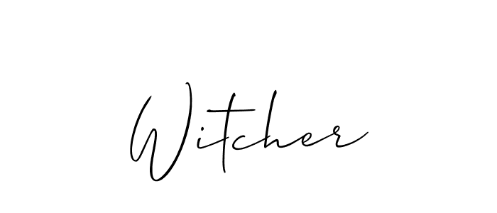 You should practise on your own different ways (Allison_Script) to write your name (Witcher) in signature. don't let someone else do it for you. Witcher signature style 2 images and pictures png