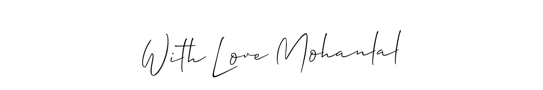 How to Draw With Love Mohanlal signature style? Allison_Script is a latest design signature styles for name With Love Mohanlal. With Love Mohanlal signature style 2 images and pictures png