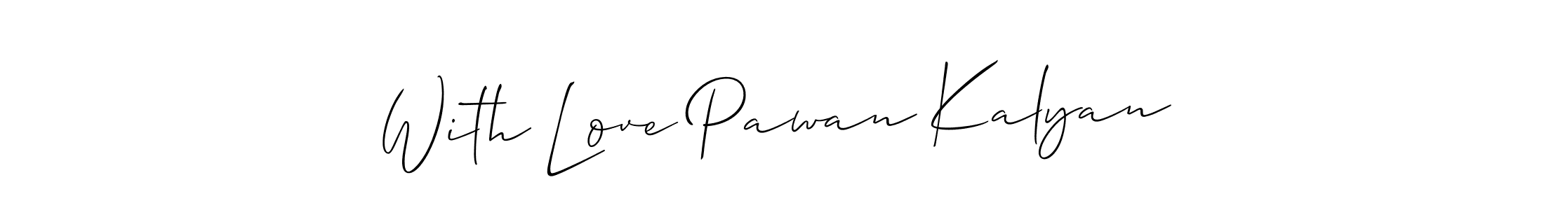 Similarly Allison_Script is the best handwritten signature design. Signature creator online .You can use it as an online autograph creator for name With Love Pawan Kalyan. With Love Pawan Kalyan signature style 2 images and pictures png