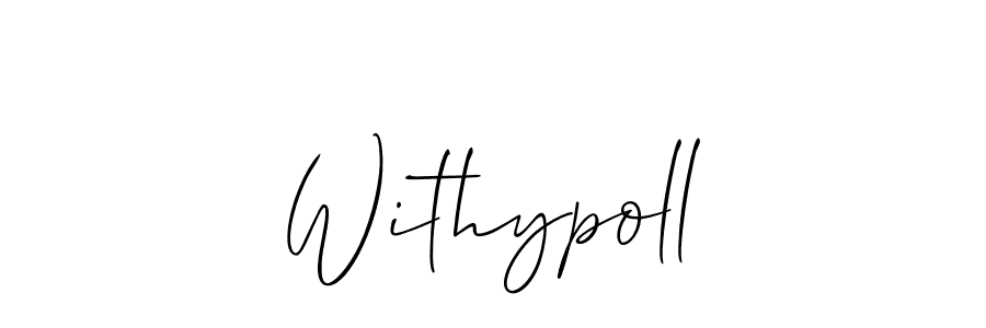 Create a beautiful signature design for name Withypoll. With this signature (Allison_Script) fonts, you can make a handwritten signature for free. Withypoll signature style 2 images and pictures png