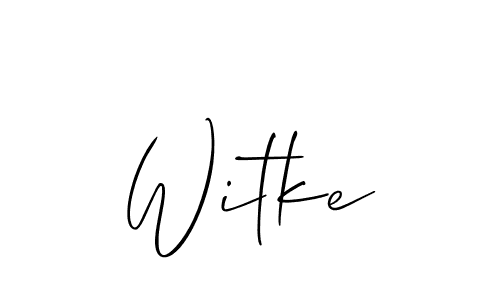 It looks lik you need a new signature style for name Witke. Design unique handwritten (Allison_Script) signature with our free signature maker in just a few clicks. Witke signature style 2 images and pictures png