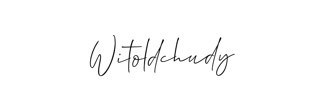 Make a beautiful signature design for name Witoldchudy. With this signature (Allison_Script) style, you can create a handwritten signature for free. Witoldchudy signature style 2 images and pictures png