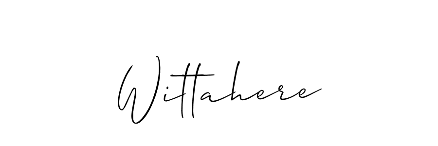 Once you've used our free online signature maker to create your best signature Allison_Script style, it's time to enjoy all of the benefits that Wittahere name signing documents. Wittahere signature style 2 images and pictures png