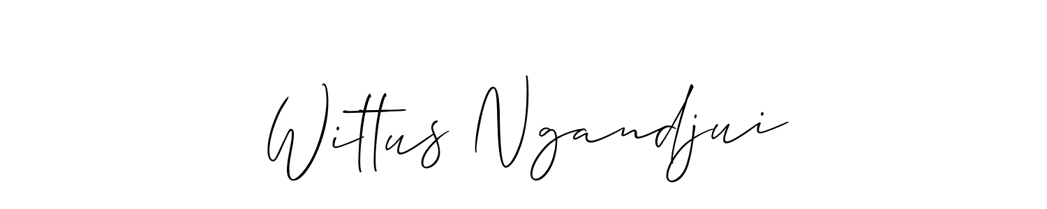 How to make Wittus Ngandjui signature? Allison_Script is a professional autograph style. Create handwritten signature for Wittus Ngandjui name. Wittus Ngandjui signature style 2 images and pictures png