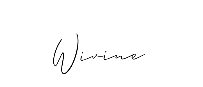 Make a beautiful signature design for name Wivine . With this signature (Allison_Script) style, you can create a handwritten signature for free. Wivine  signature style 2 images and pictures png