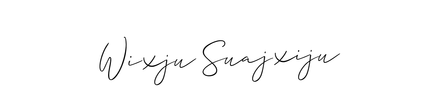 Check out images of Autograph of Wixju Suajxiju name. Actor Wixju Suajxiju Signature Style. Allison_Script is a professional sign style online. Wixju Suajxiju signature style 2 images and pictures png