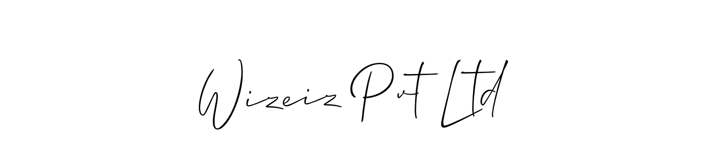 Similarly Allison_Script is the best handwritten signature design. Signature creator online .You can use it as an online autograph creator for name Wizeiz Pvt Ltd. Wizeiz Pvt Ltd signature style 2 images and pictures png