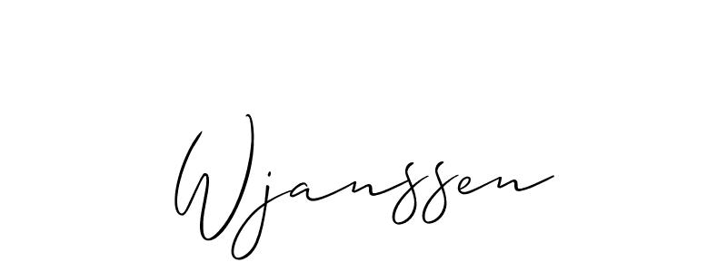 How to Draw Wjanssen signature style? Allison_Script is a latest design signature styles for name Wjanssen. Wjanssen signature style 2 images and pictures png