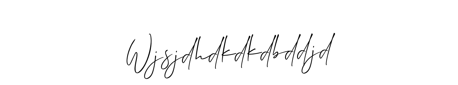 Also we have Wjsjdhdkdkdbddjd name is the best signature style. Create professional handwritten signature collection using Allison_Script autograph style. Wjsjdhdkdkdbddjd signature style 2 images and pictures png