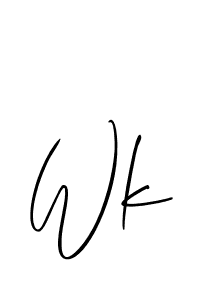 It looks lik you need a new signature style for name Wk. Design unique handwritten (Allison_Script) signature with our free signature maker in just a few clicks. Wk signature style 2 images and pictures png