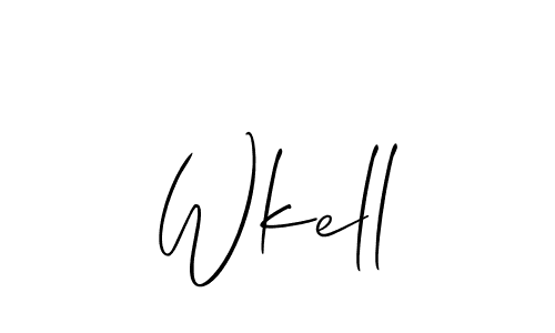 Allison_Script is a professional signature style that is perfect for those who want to add a touch of class to their signature. It is also a great choice for those who want to make their signature more unique. Get Wkell name to fancy signature for free. Wkell signature style 2 images and pictures png