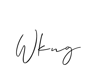 if you are searching for the best signature style for your name Wkng. so please give up your signature search. here we have designed multiple signature styles  using Allison_Script. Wkng signature style 2 images and pictures png