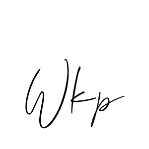 Create a beautiful signature design for name Wkp. With this signature (Allison_Script) fonts, you can make a handwritten signature for free. Wkp signature style 2 images and pictures png