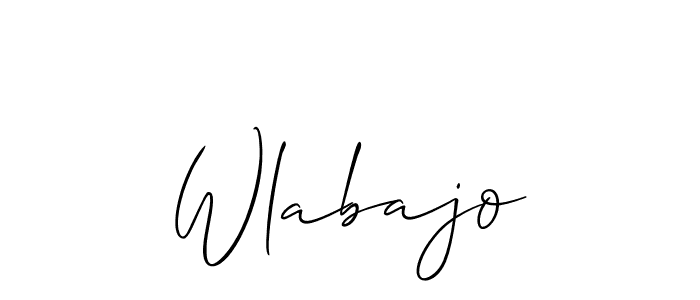 Create a beautiful signature design for name Wlabajo. With this signature (Allison_Script) fonts, you can make a handwritten signature for free. Wlabajo signature style 2 images and pictures png