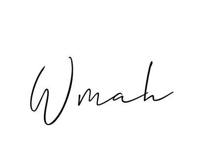 You should practise on your own different ways (Allison_Script) to write your name (Wmah) in signature. don't let someone else do it for you. Wmah signature style 2 images and pictures png