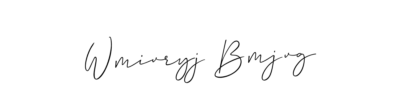 Allison_Script is a professional signature style that is perfect for those who want to add a touch of class to their signature. It is also a great choice for those who want to make their signature more unique. Get Wmivryj Bmjvg name to fancy signature for free. Wmivryj Bmjvg signature style 2 images and pictures png