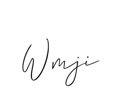 How to make Wmji name signature. Use Allison_Script style for creating short signs online. This is the latest handwritten sign. Wmji signature style 2 images and pictures png