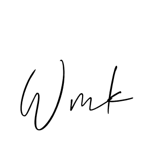 The best way (Allison_Script) to make a short signature is to pick only two or three words in your name. The name Wmk include a total of six letters. For converting this name. Wmk signature style 2 images and pictures png