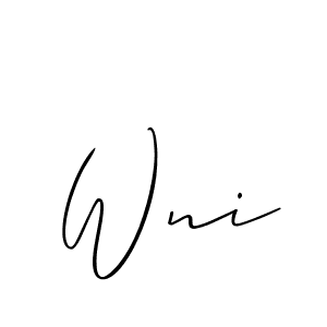 It looks lik you need a new signature style for name Wni. Design unique handwritten (Allison_Script) signature with our free signature maker in just a few clicks. Wni signature style 2 images and pictures png