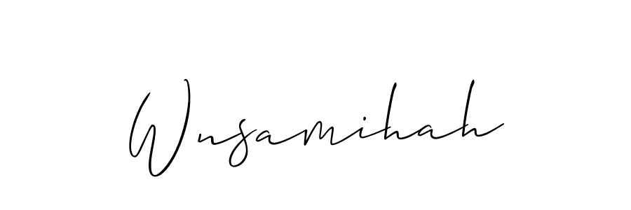 How to make Wnsamihah signature? Allison_Script is a professional autograph style. Create handwritten signature for Wnsamihah name. Wnsamihah signature style 2 images and pictures png