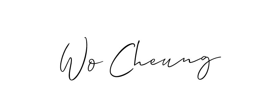 How to make Wo Cheung name signature. Use Allison_Script style for creating short signs online. This is the latest handwritten sign. Wo Cheung signature style 2 images and pictures png