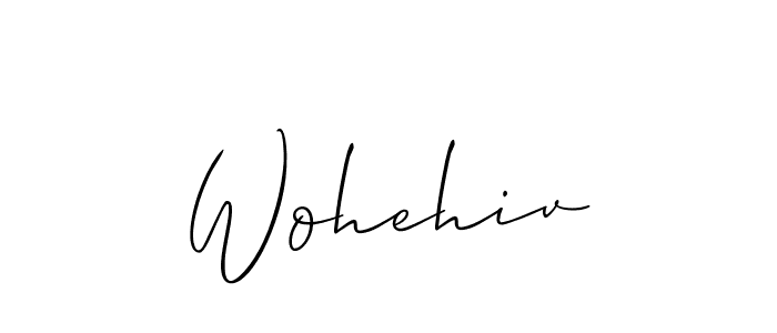 It looks lik you need a new signature style for name Wohehiv. Design unique handwritten (Allison_Script) signature with our free signature maker in just a few clicks. Wohehiv signature style 2 images and pictures png