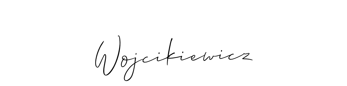 if you are searching for the best signature style for your name Wojcikiewicz. so please give up your signature search. here we have designed multiple signature styles  using Allison_Script. Wojcikiewicz signature style 2 images and pictures png