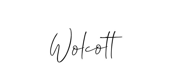 if you are searching for the best signature style for your name Wolcott. so please give up your signature search. here we have designed multiple signature styles  using Allison_Script. Wolcott signature style 2 images and pictures png