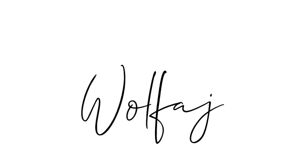 You can use this online signature creator to create a handwritten signature for the name Wolfaj. This is the best online autograph maker. Wolfaj signature style 2 images and pictures png