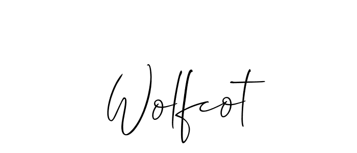 You should practise on your own different ways (Allison_Script) to write your name (Wolfcot) in signature. don't let someone else do it for you. Wolfcot signature style 2 images and pictures png